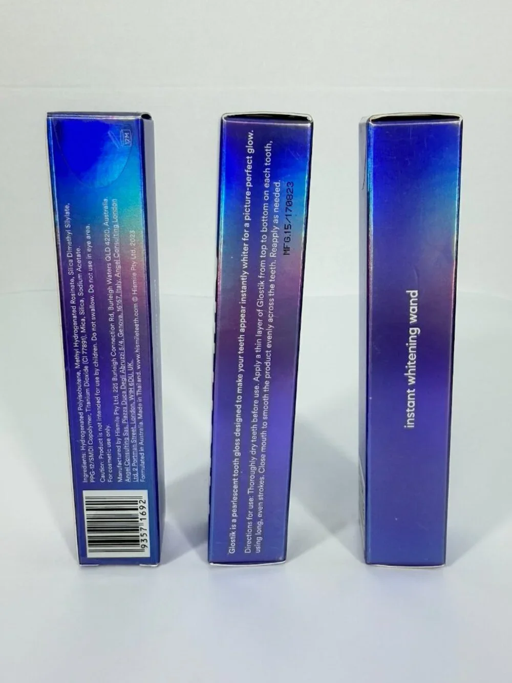 Hismile Glostik Tooth Gloss 3 Pack 4ml Full Size NEW Sealed TikTok Viral